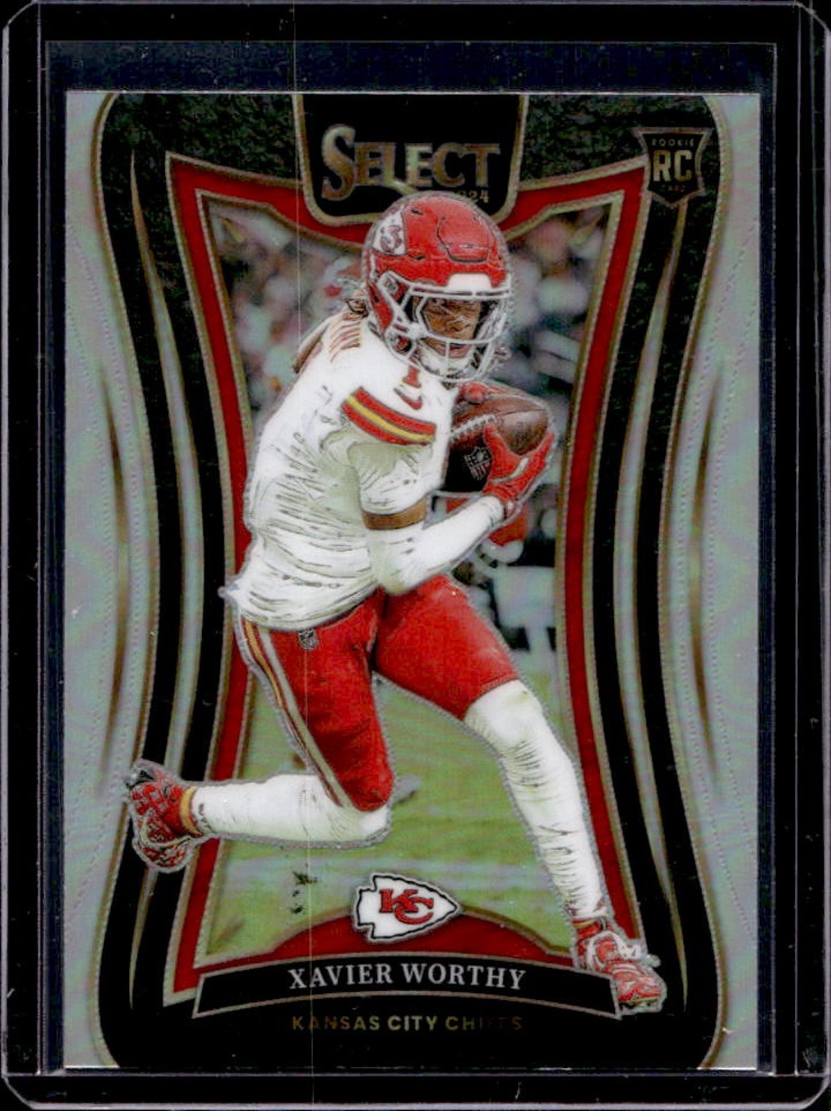 2024 Panini Select Xavier Worthy Suite RC Silver Prizm Rookie #385 Chiefs