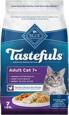 Tastefuls Natural Dry Food for Adult Cats 7+Chicken & Brown Rice Recipe 7lb Bag 6.84 per pound