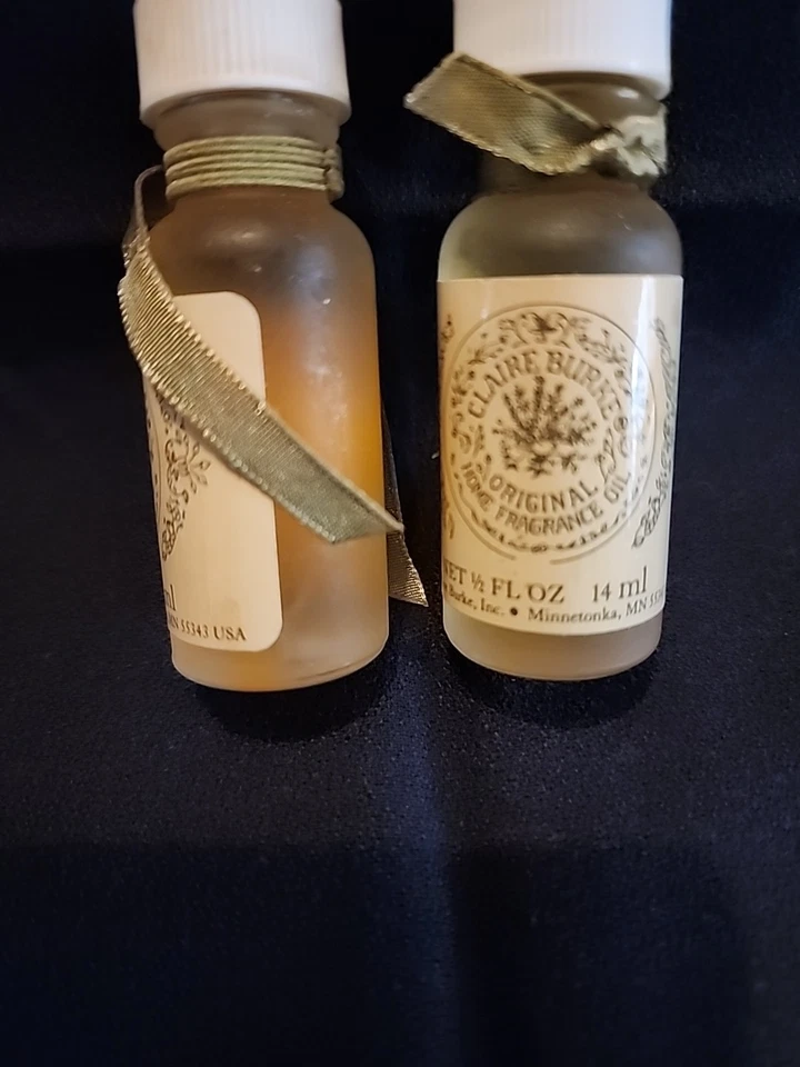 2 NOS Vintage 1980 Claire Burke Original Óleo Perfumado Caseiro 0,5 Fl Oz  - Imagem 4 de 4