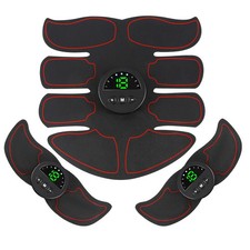 Rechargeable Abdominal Muscle Toning Trainer ABS Stimulator Leg Arm Fitness Tool