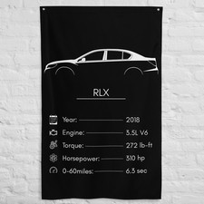 RLX 2018 Car Silhouette Flag 3x5 ft Garage Banner Man Cave Wall Decor Gift