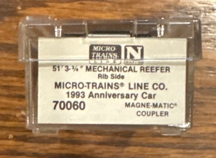 N Scale Micro-Trains Line MTL 70060 3rd Anniversary Mechanical Reefer #1993 NIB