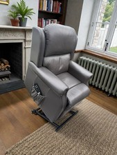 HSL BURROWS PETITE RISER RECLINER CHAIR, DUAL MOTOR, GENUINE LEATHER