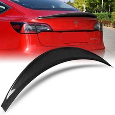 Carbon Fiber Rear Trunk Lip Spoiler Wing for Tesla Model 3 2017 2023 Duckbill