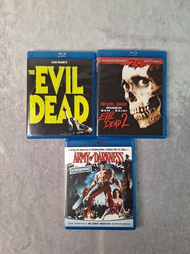 Evil Dead Blu Ray Lot Evil Dead, Evil Dead 2, Army Of Darkness Bruce Campbell