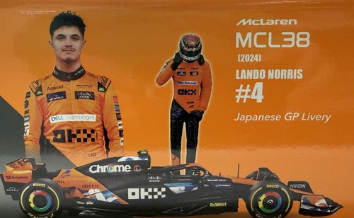 LANDO NORRIS OSCAR PIASTRI MCLAREN MCL38 FORMULA 1 TEAM BURAGO 1:24 NEU mit Fahrer - Bild 9 von 10