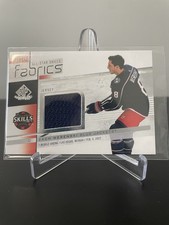2022-23 UD Sp Game Used Zach Werenski All-Star Skills Fabrics Jersey Blue Jacket