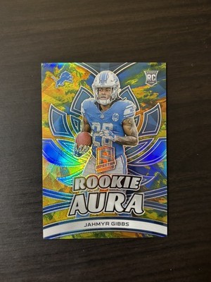 Jahmyr Gibbs 2023 Spectra Rookie Aura Universal Prizm /10 #RA-JG RC SSP Lions