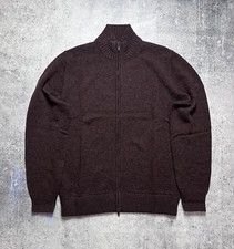 Loro Piana Baby Cashmere Full Zip Cardigan Sweater Brown Men  s Size 48 Italy