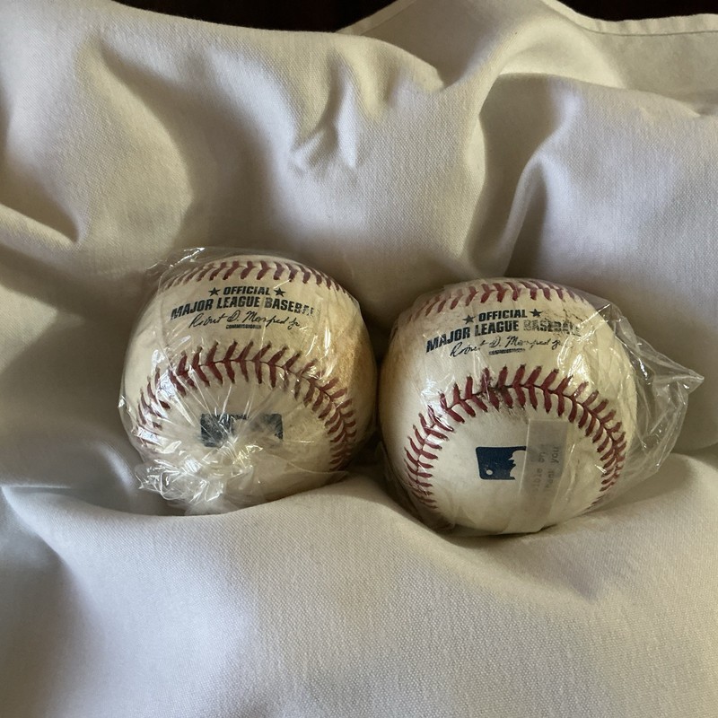 Genuine Rawlings Official Major League MLB Baseball - Game Used, Lot Of 2