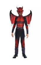 Devil Monster Demon Red Black Halloween Child Costume Size Large 12-14