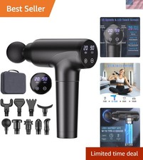Portable Black Massage Gun with 9 Attachments - Ideal for Recovery Relaxation