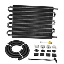 8 Pass Ultra-Cool Tube and Fin Transmission Cooler Universal 5/16" 8-pass Black