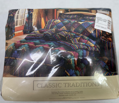 Classic Traditions Full Sheet Set Country Cabin 180 Threads USA NOS JC Penney