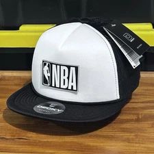 NBA SnapBack Hats Black And White Trucker Hat