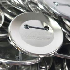 Official Badge a Minit, 2 1/4 Inch Pin Parts Blanks, 100ct Each Front  Back