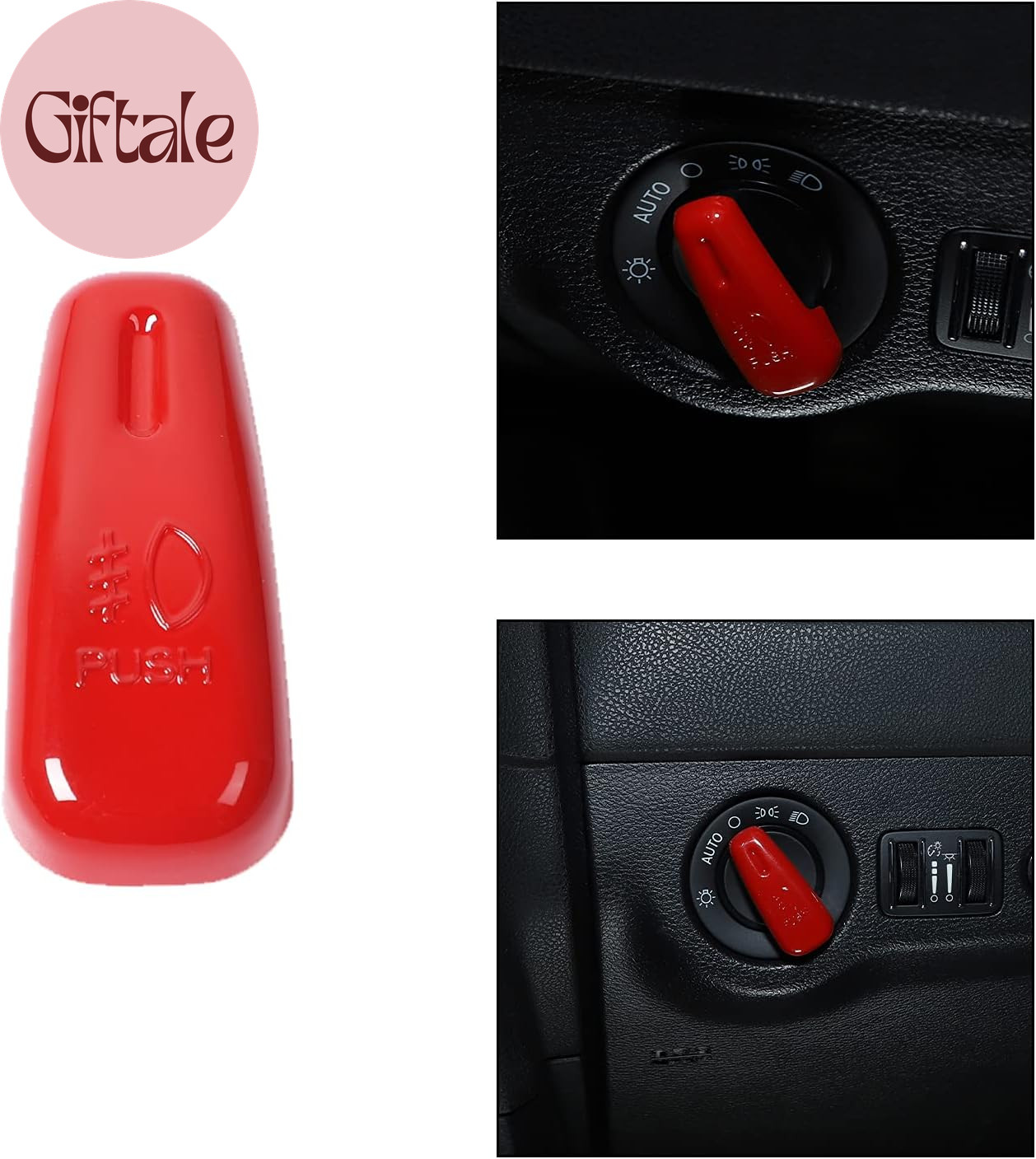 Headlight Control Switch Knob Cover Trim for 2015-2023 Dodge Challenger, for 201