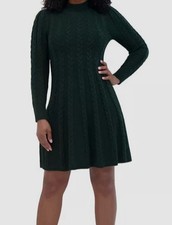 Jessica Howard Womens Green Knit Long-Sleeve Sweater Dress Size: XL