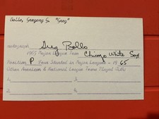 Greg Bollo🔥🔥MLB Debut: 1965 Chicago White Sox 🔥🔥Autograph🔥🔥