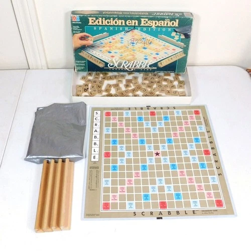 Vintage 1989 Milton Bradley Scrabble Edicion En Espanol Spanish Complete In Box