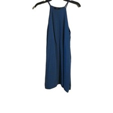 Forever 21 Sleeveless Dress Size Medium Blue Tunic Lightweight Midi Fit & Flare