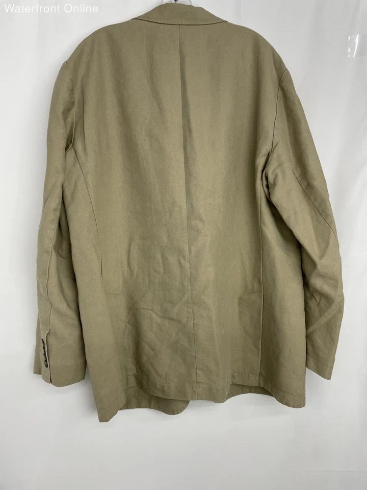 Daniel Cremieux Signature Collection Tan Linen Blazer Sports Coat Men's XL NWT - Image 3 of 4