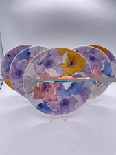 5 Ernestine Salerno Salad Dessert Plates 852 Italy Signed 6.25"