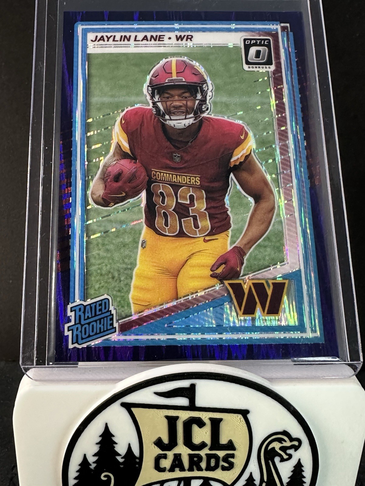 2025 Panini Donruss Optic - Rated Rookie Jaylin Lane #249 Purple Shock Prizm