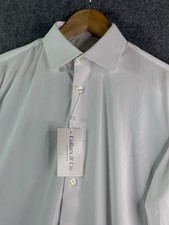 Collars  Co. Apex Performance Men's Small White Long Sleeve Dress Shirt NEW