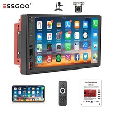 7 inch Double 2 DIN Car Stereo Radio Android Auto Apple CarPlay Camera USB BT FM