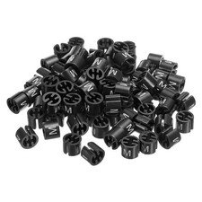 Clothes Hanger Marker M Size Fit Hanger Rod Black, Pack of 100