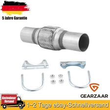 Flexrohr Auspuff + 2x Schellen Ø45 Edelstahl Geeignet für Mercedes Ersatz für VW