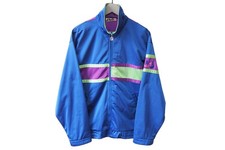 Vintage FILA Track Jacket Full Zip Size L Blue sportswear windbreaker 90s