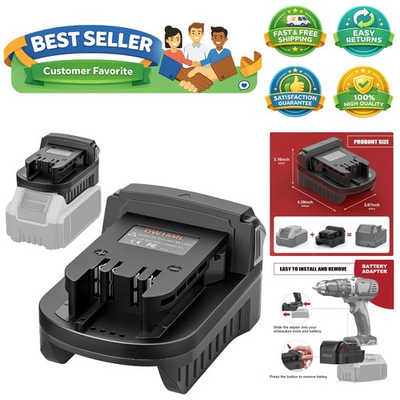 #ad #ad DeWalt to Milwaukee Battery Adapter 18V 20V Lithium Converter for Power Tools $17.99