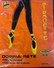 Paio STUPENDE Calze Pirouette RHT  Doppia Rete Sexy x Reggicalze Mis.L Col.Beige