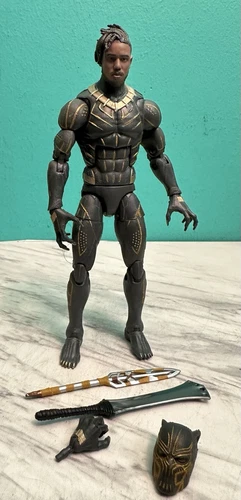 Figura de acción Hasbro Marvel Legends 6" Killmonger Black Panther paquete de 2