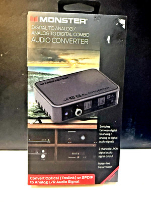 Monster Digital to Analog / Analog to Digital Combo Audio Converter - New in Box