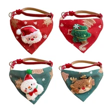 Christmas Cat Costume Collar Adjustable Elastic Holiday Pet Costume