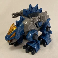 HAP-P-KID M.A.R.S. Ultimate DinoForce Blue Gray Dino Robot Stegosaurus WORKS