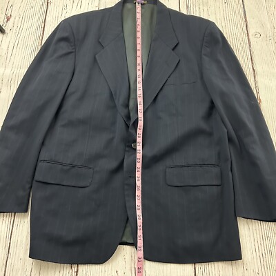 Christian Dior Monsieur 100% Wool Striped 2 Button Blazer Men's