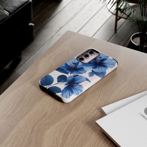 Blue Floral Minimalist Flowers Phone Case for iPhone, Samsung Galaxy, Pixel - 第 131/175 張圖片