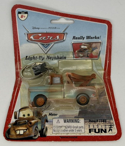 Disney Pixar Cars Mater Light-up Key Chain Factory Sealed 2006