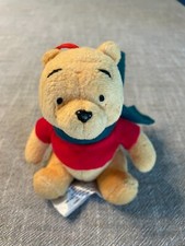 Disney Stuffed Pooh Plush Dangle Ornament stuffed bear 4" x 3" Holiday Collect