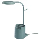IKEA BRUNBAGE LED Work Desk Lamp w/ Storage Dimmable/Turquoise, USB C Powered