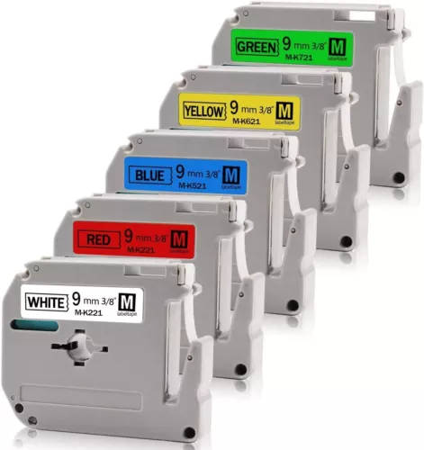 M-K231 M-K221 9mm 12mm Schriftband Kompatibel für Brother P-Touch 60 65 75 80 90 - Bild 17 von 23