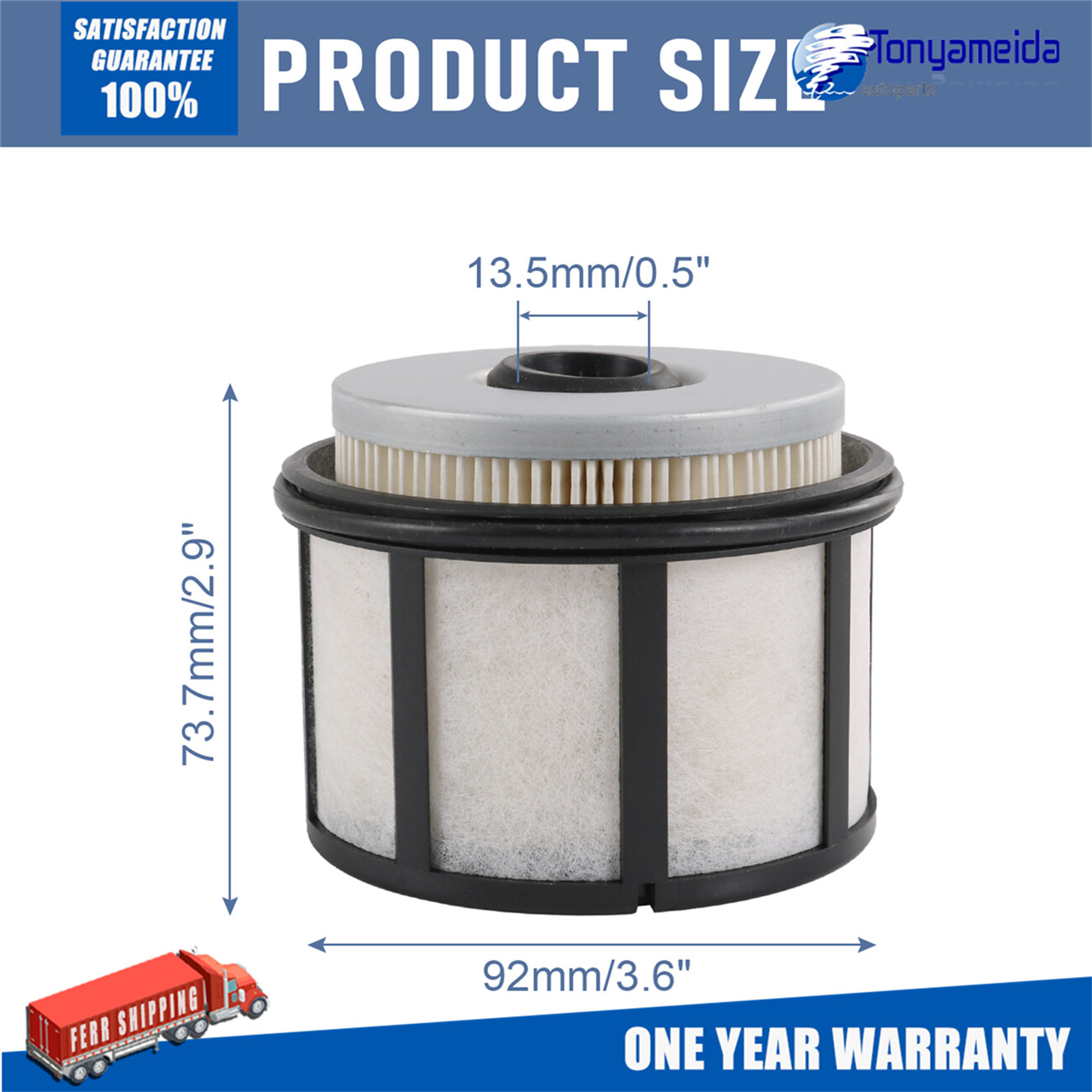 Fuel Filter Element Service Kit For Ford F & E Power Stroke Diesel 7.3L 3 Pcs