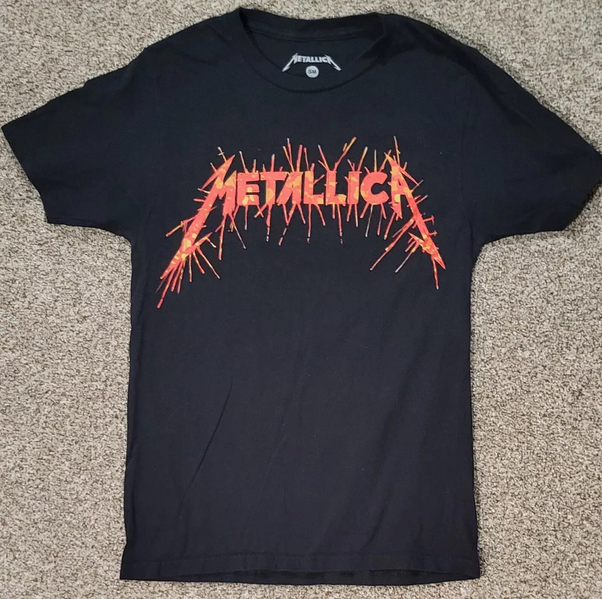 Metallica 2 Blind Skulls Double sided Print Black T shirt Size Small