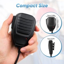 2 Walkie Talkies Mic 2-pin shoulder speaker for 2-way radios loud and clear 2 Pk