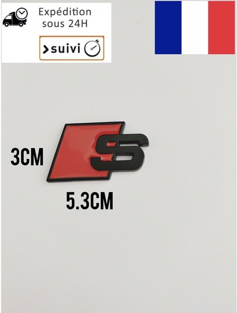 1 Logo audis S Line En Métal - neuf NOIR sline 5.3cm X 3cm 1 Logo audis S Line En Métal - neuf NOIR sline 5.3cm X 3cm