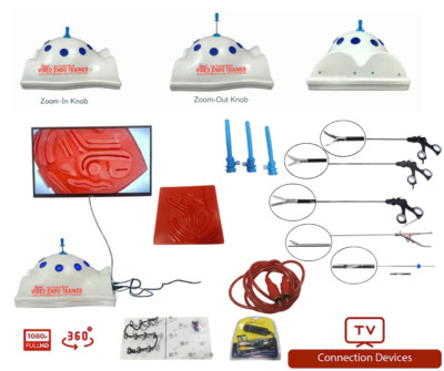 Laparoscopic Endo Trainer Training Box With 6 Accessories Surgical Instrument CE